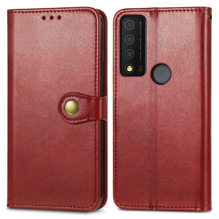 For TCL 30 XE 5G Retro Solid Color Buckle Leather Phone Case