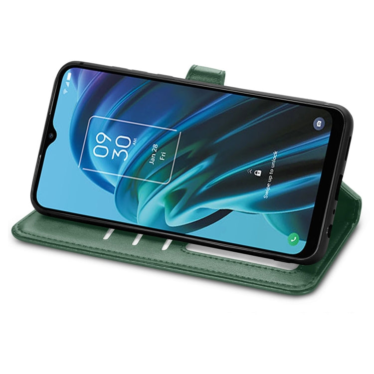 For TCL 30 XE 5G Retro Solid Color Buckle Leather Phone Case