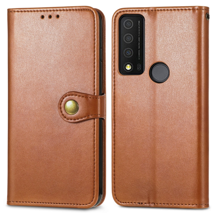 For TCL 30 XE 5G Retro Solid Color Buckle Leather Phone Case