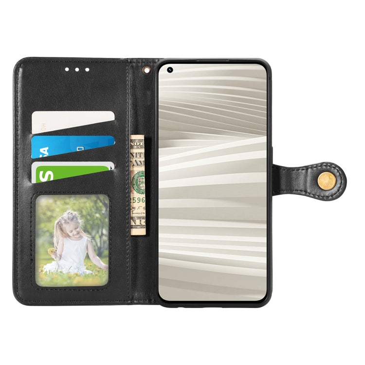 For OPPO Realme GT2 Pro Retro Solid Color Buckle Leather Phone Case