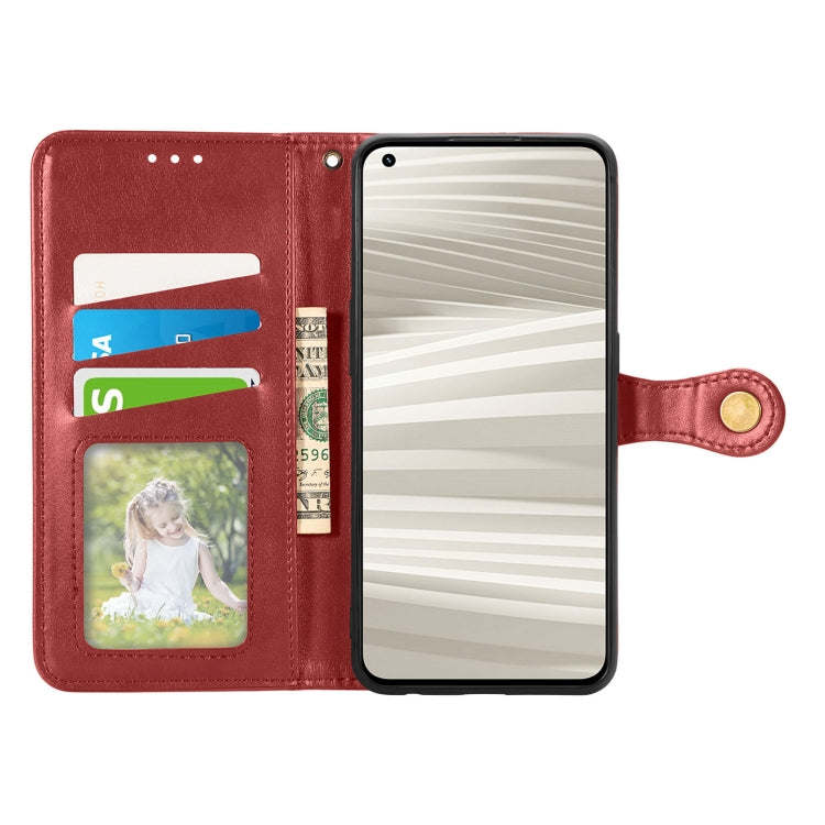 For OPPO Realme GT2 Pro Retro Solid Color Buckle Leather Phone Case