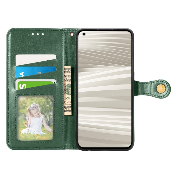 For OPPO Realme GT2 Pro Retro Solid Color Buckle Leather Phone Case