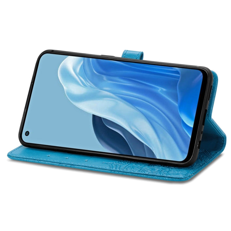 For OPPO Reno7 4G Mandala Flower Embossed Horizontal Flip Leather Phone Case