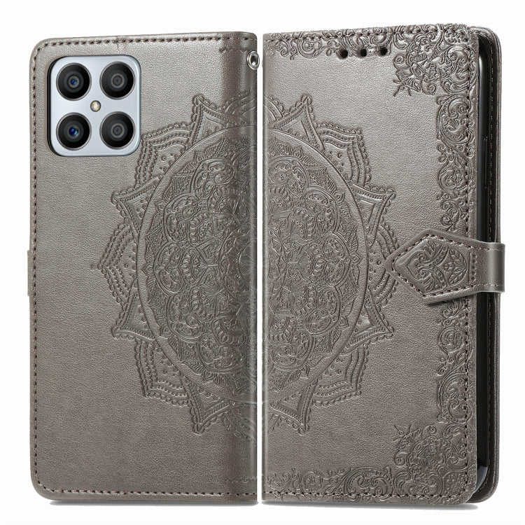 For Honor X8 Mandala Flower Embossed Horizontal Flip Leather Phone Case