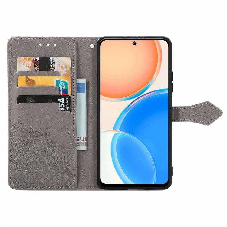 For Honor X8 Mandala Flower Embossed Horizontal Flip Leather Phone Case