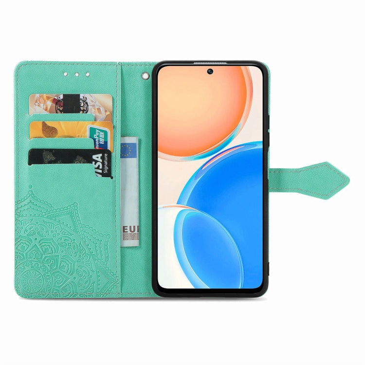 For Honor X8 Mandala Flower Embossed Horizontal Flip Leather Phone Case