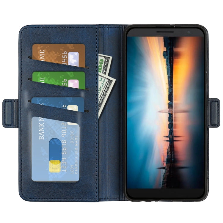 For TCL 303 Dual-side Magnetic Buckle Horizontal Flip Leather Phone Case