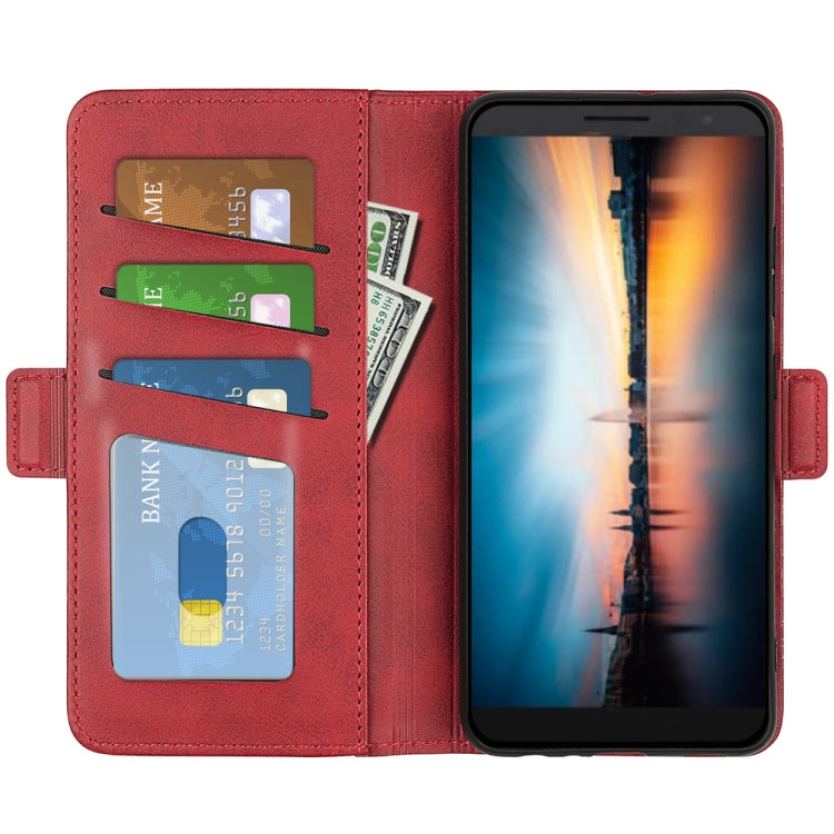 For TCL 303 Dual-side Magnetic Buckle Horizontal Flip Leather Phone Case