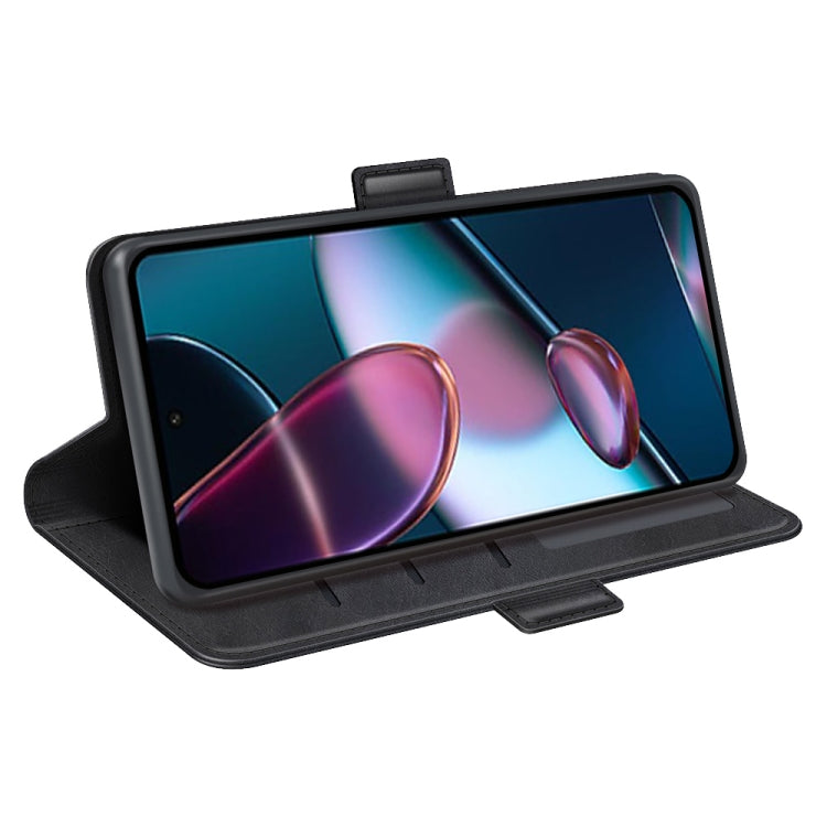 For Motorola Moto Edge 30 5G Dual-side Magnetic Buckle Horizontal Flip Leather Phone Case