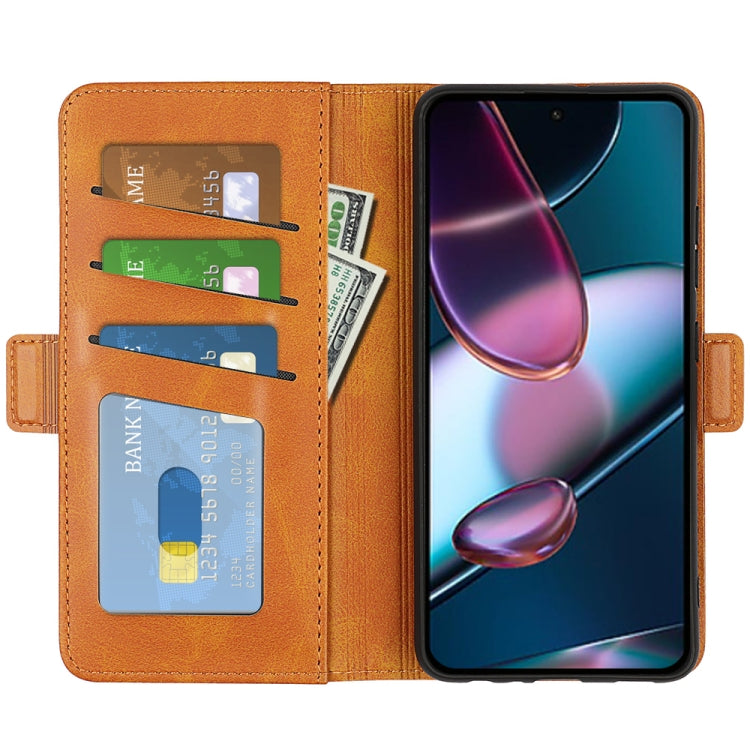 For Motorola Moto Edge 30 5G Dual-side Magnetic Buckle Horizontal Flip Leather Phone Case