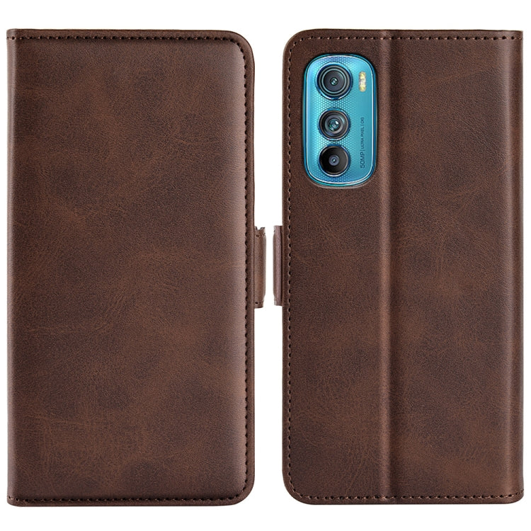 For Motorola Moto Edge 30 5G Dual-side Magnetic Buckle Horizontal Flip Leather Phone Case
