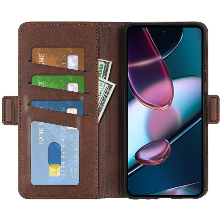 For Motorola Moto Edge 30 5G Dual-side Magnetic Buckle Horizontal Flip Leather Phone Case