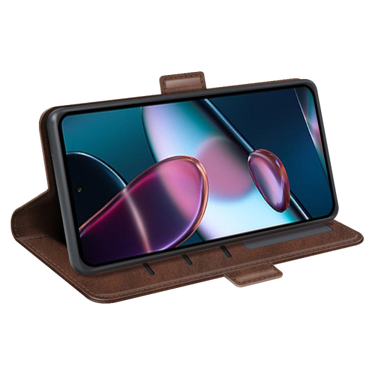 For Motorola Moto Edge 30 5G Dual-side Magnetic Buckle Horizontal Flip Leather Phone Case