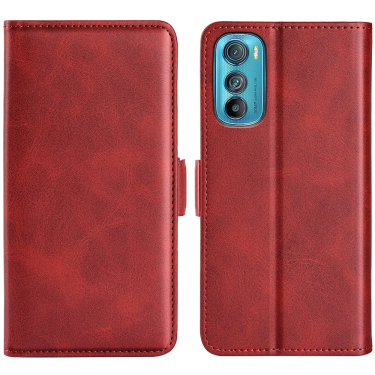 For Motorola Moto Edge 30 5G Dual-side Magnetic Buckle Horizontal Flip Leather Phone Case