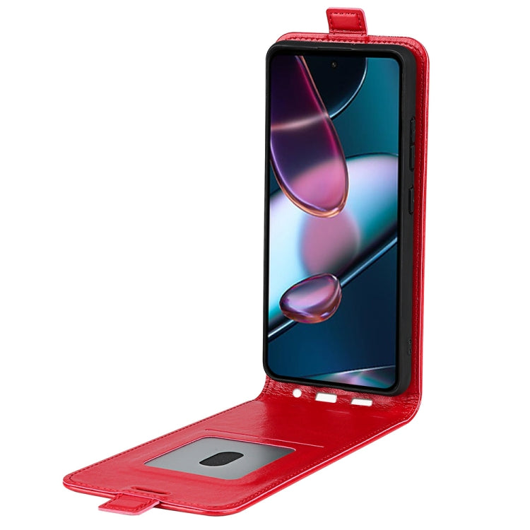 For Motorola Moto Edge 30 5G R64 Texture Vertical Flip Leather Phone Case