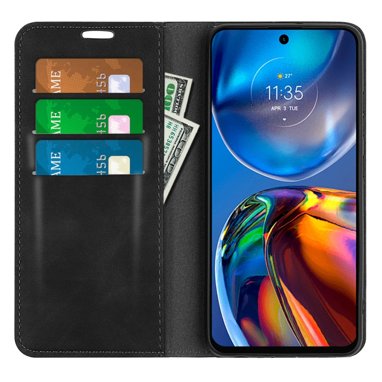 For Motorola Moto E32 4G Retro-skin  Magnetic Suction Leather Phone Case