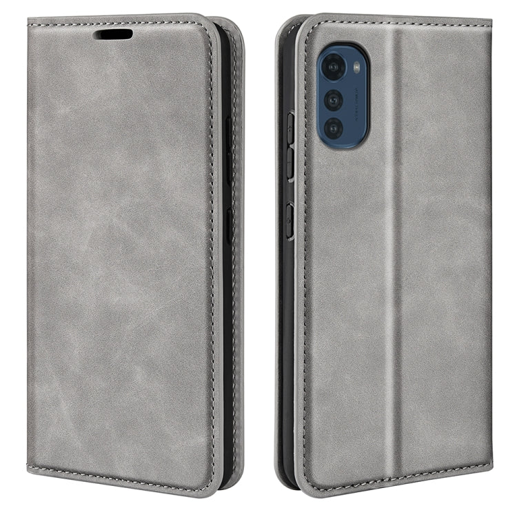 For Motorola Moto E32 4G Retro-skin  Magnetic Suction Leather Phone Case