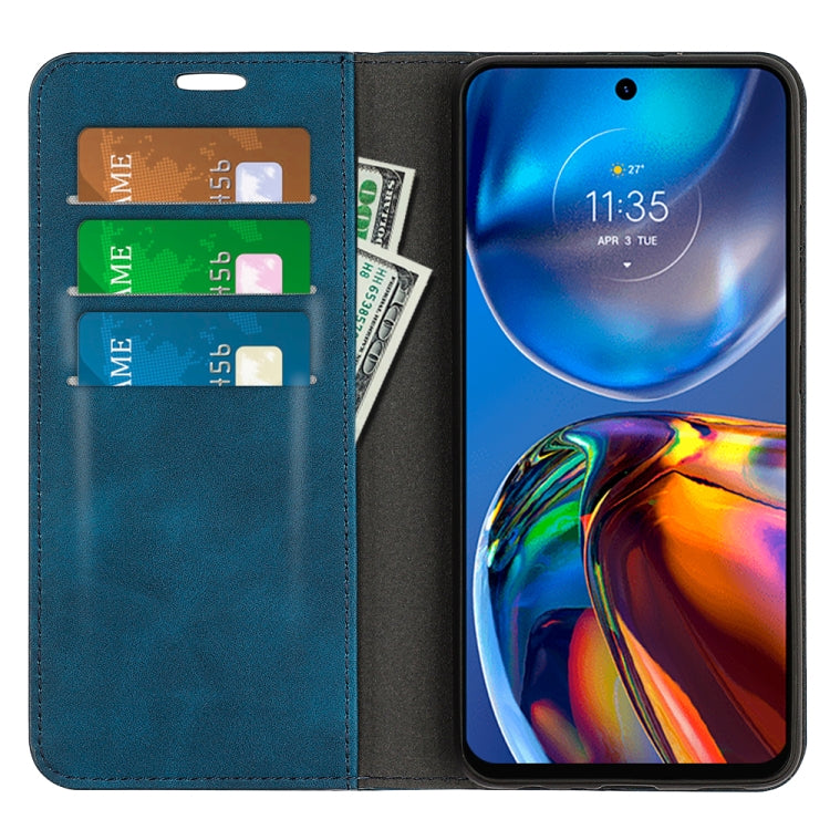 For Motorola Moto E32 4G Retro-skin  Magnetic Suction Leather Phone Case