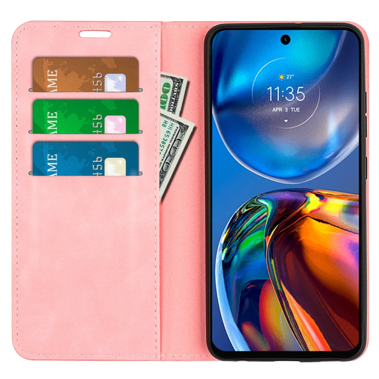 For Motorola Moto E32 4G Retro-skin  Magnetic Suction Leather Phone Case