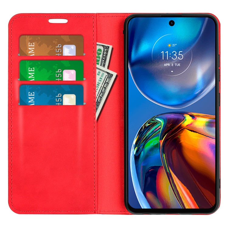 For Motorola Moto E32 4G Retro-skin  Magnetic Suction Leather Phone Case
