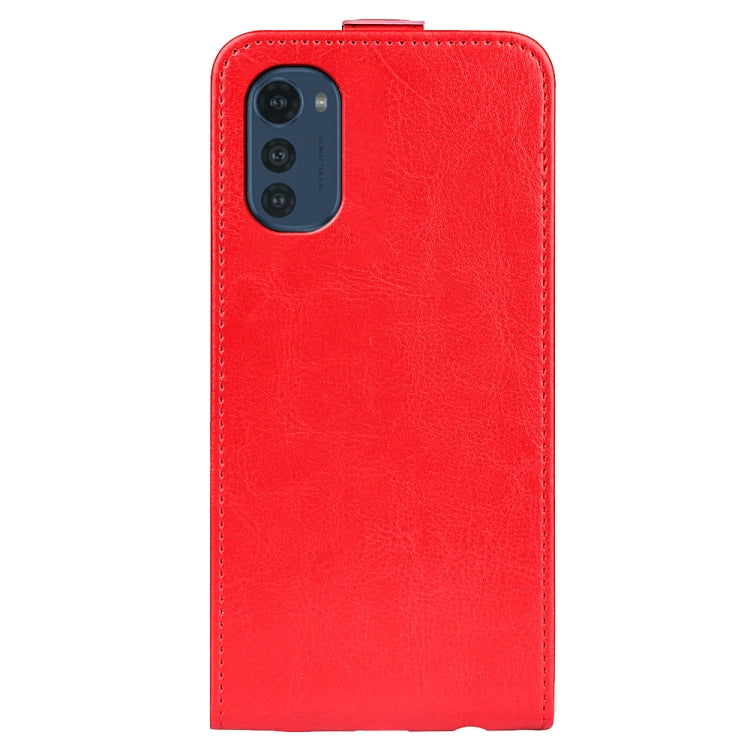 For Motorola Moto E32 4G R64 Texture Single Vertical Flip Leather Phone Case