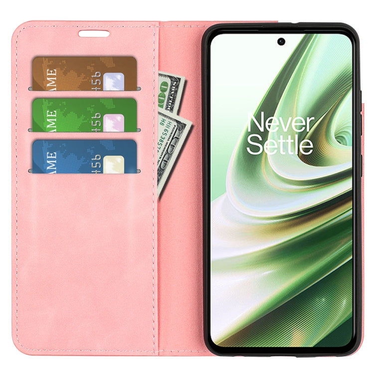 For OnePlus Ace / 10R Retro-skin Magnetic Suction Leather Phone Case