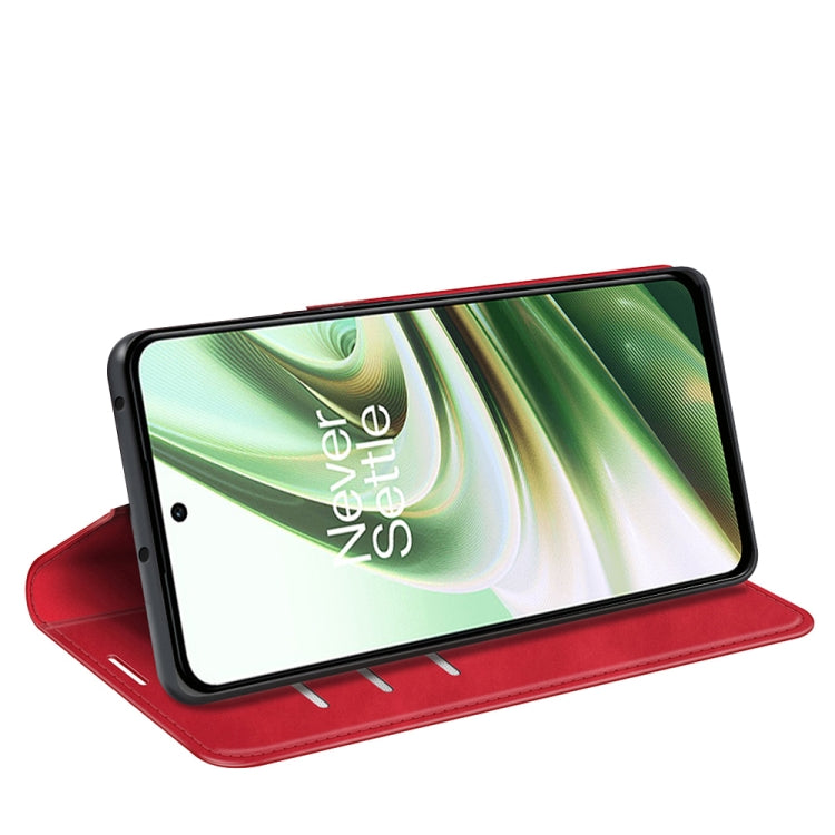 For OnePlus Ace / 10R Retro-skin Magnetic Suction Leather Phone Case