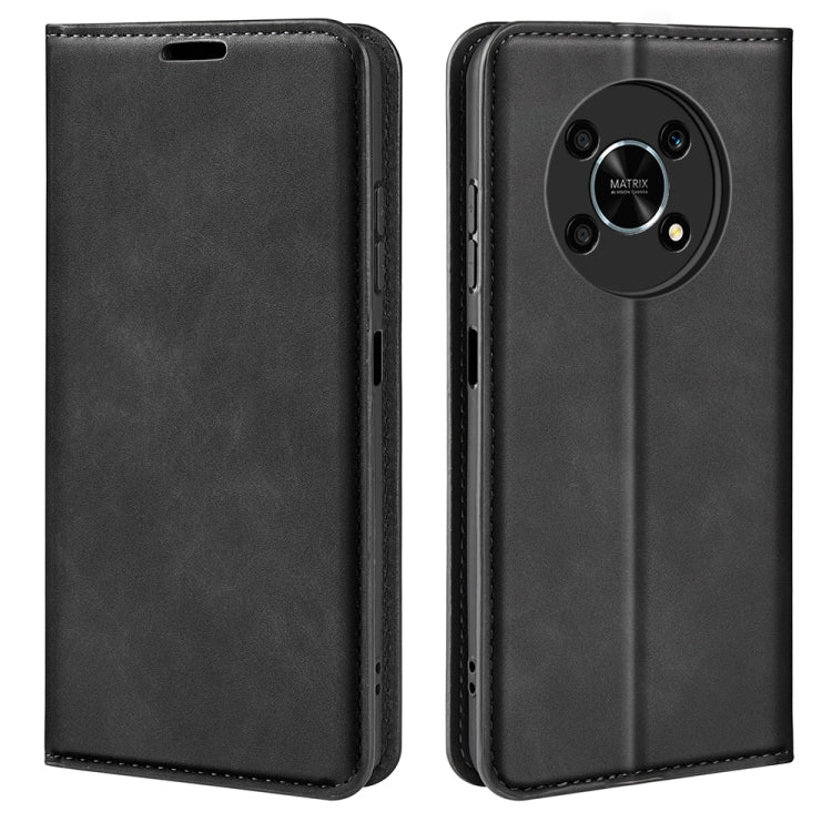 For Honor X30 / Magic 4 Lite Retro-skin Magnetic Suction Leather Phone Case