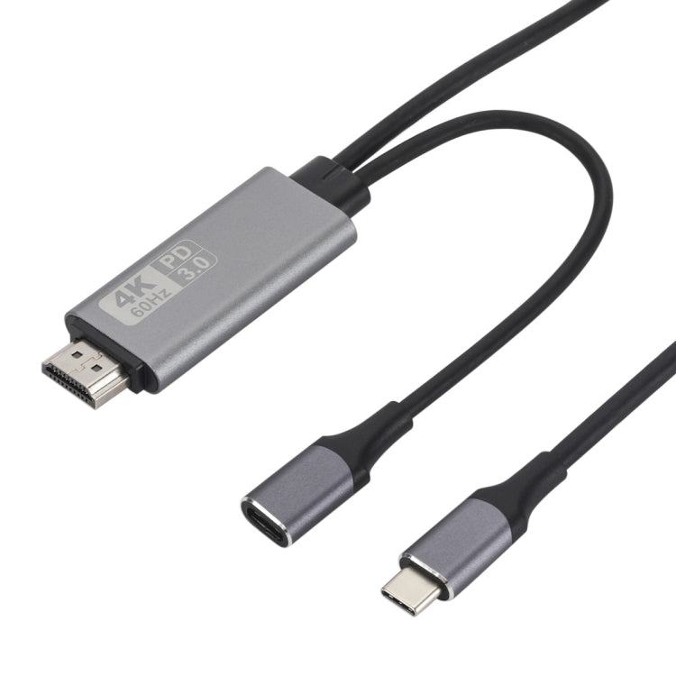 PD3.0 Power Supply Type-c To Hdmi Adapter Cable With Screen Line HD Co-frequency Device