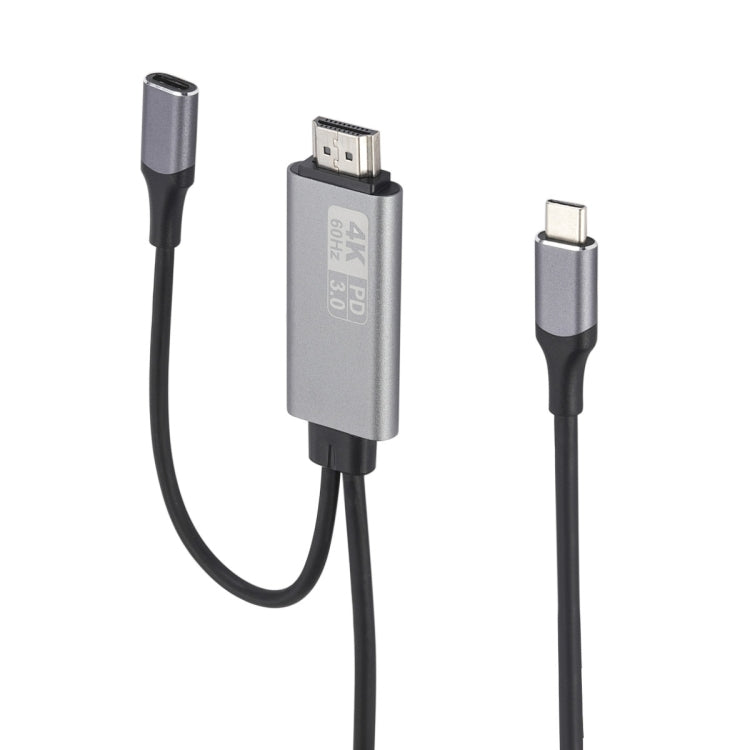 PD3.0 Power Supply Type-c To Hdmi Adapter Cable With Screen Line HD Co-frequency Device