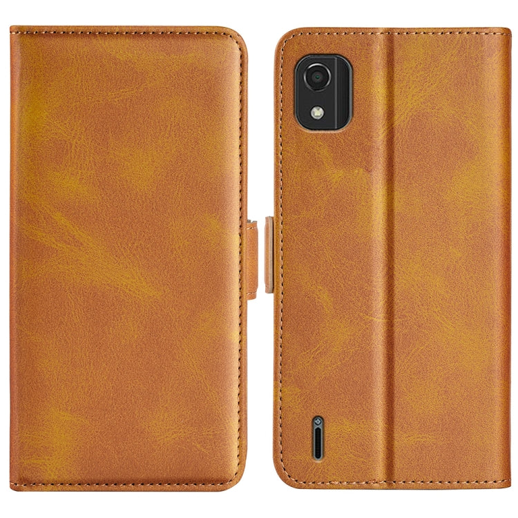 For Nokia C2 2nd Edition Dual-side Magnetic Buckle Horizontal Flip Leather Phone Case