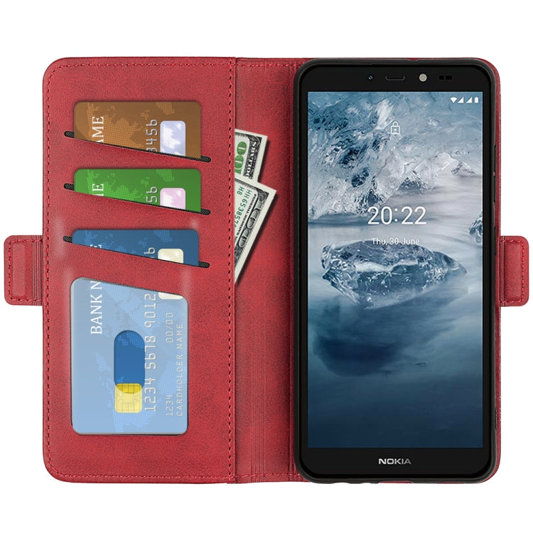 For Nokia C2 2nd Edition Dual-side Magnetic Buckle Horizontal Flip Leather Phone Case