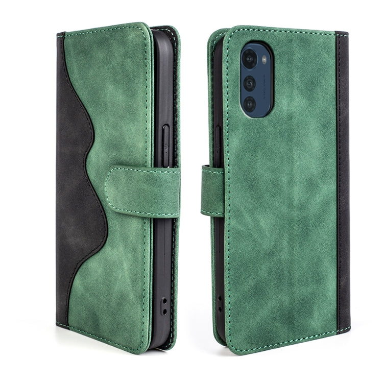 For Motorola Moto E32 4G Stitching Horizontal Flip Leather Phone Case