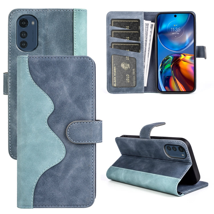For Motorola Moto E32 4G Stitching Horizontal Flip Leather Phone Case