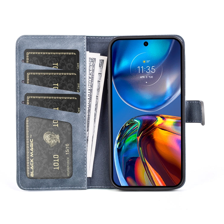 For Motorola Moto E32 4G Stitching Horizontal Flip Leather Phone Case