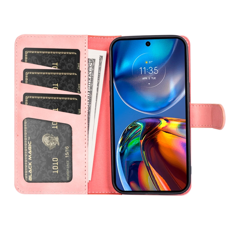 For Motorola Moto E32 4G Stitching Horizontal Flip Leather Phone Case