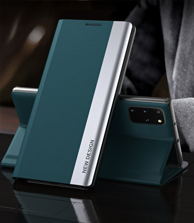 For Samsung Galaxy A13 4G Side Electroplated Adsorption Flip Leather Case