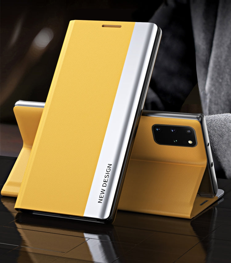 For Samsung Galaxy A13 4G Side Electroplated Adsorption Flip Leather Case