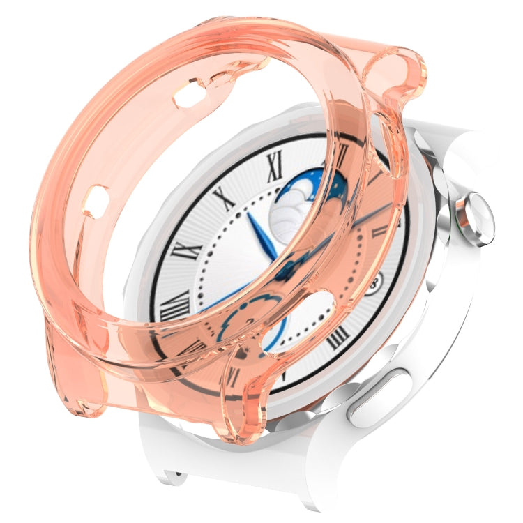 For Huawei GT 3 Pro 43mm TPU Transparent Hollow Watch Case