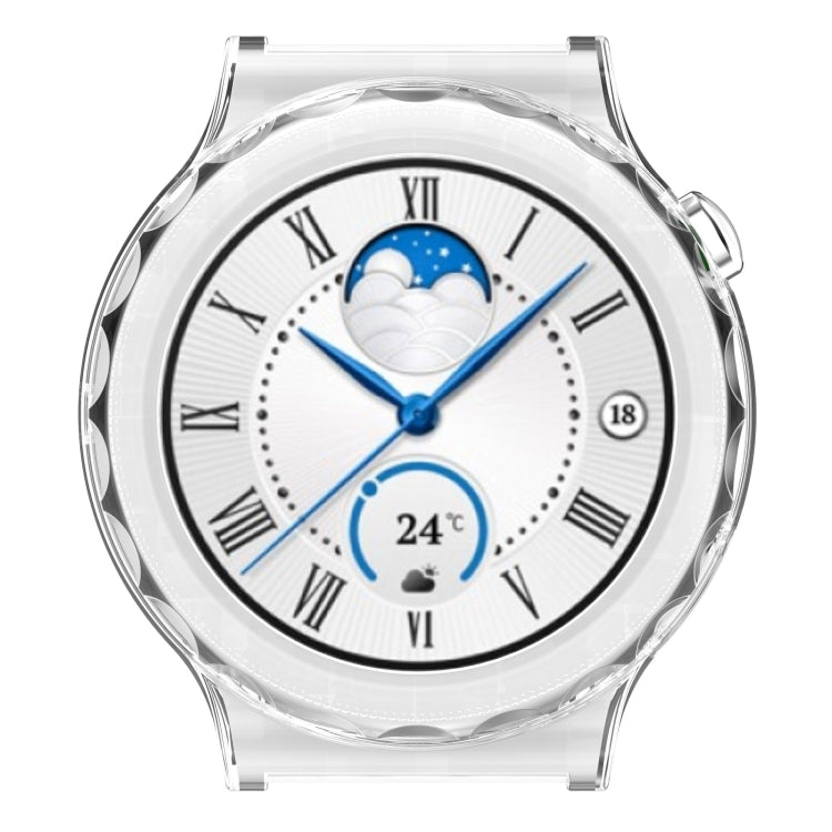 For Huawei GT 3 Pro 43mm TPU Transparent Hollow Watch Case