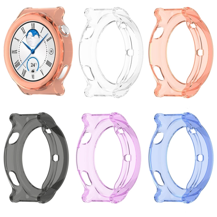 For Huawei GT 3 Pro 43mm TPU Transparent Hollow Watch Case
