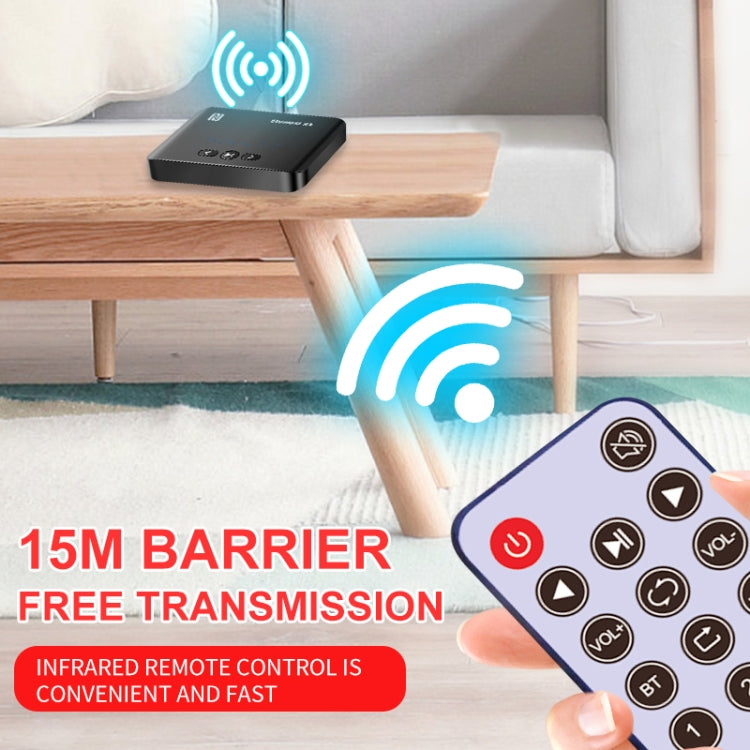 T10 NFC Bluetooth 5.0 Receiver 3.5mm  AUX Port Adapter RCA  Amplifier with Remote Control
