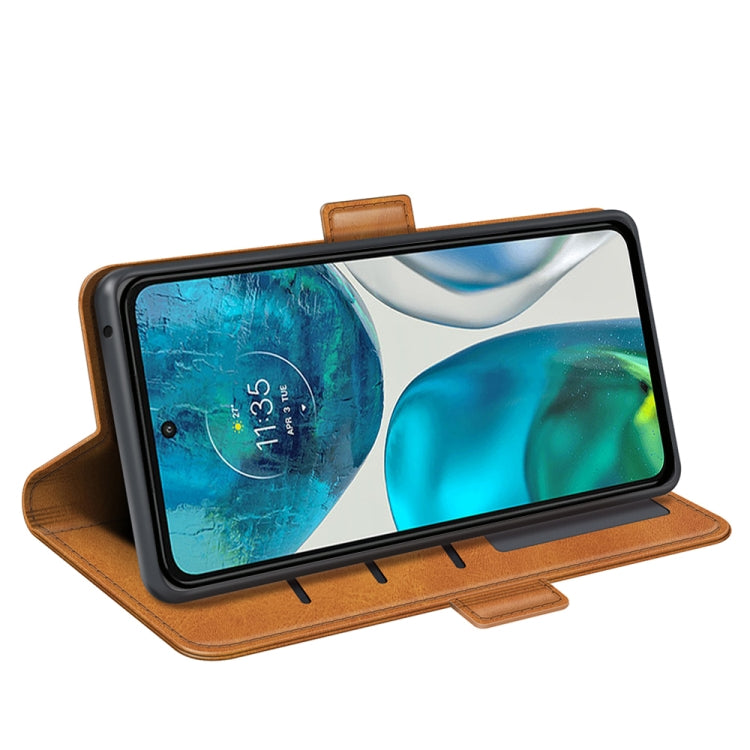 For Motorola Moto G52j 5G Dual-side Magnetic Buckle Flip Leather Phone Case