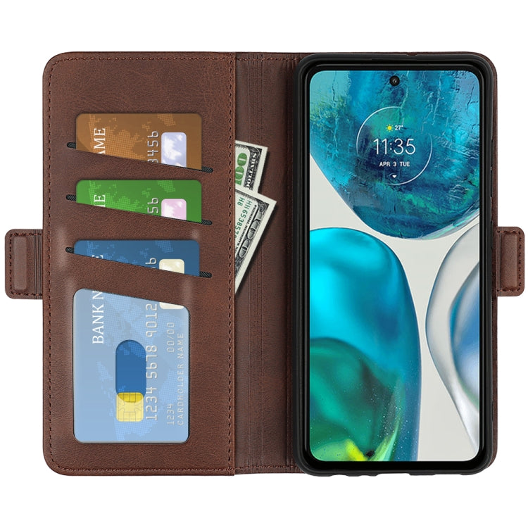 For Motorola Moto G52j 5G Dual-side Magnetic Buckle Flip Leather Phone Case