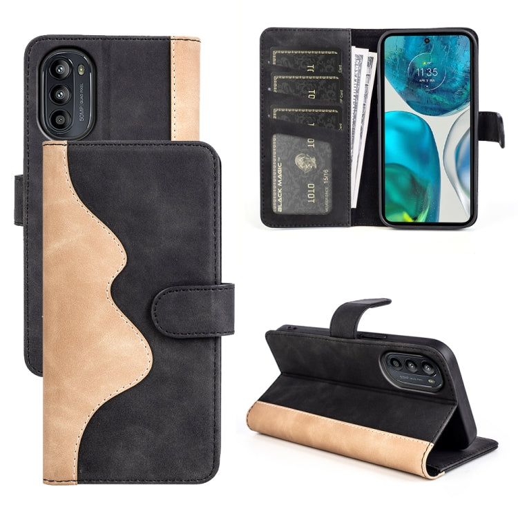 For Motorola Moto G52j 5G Stitching Horizontal Flip Leather Phone Case