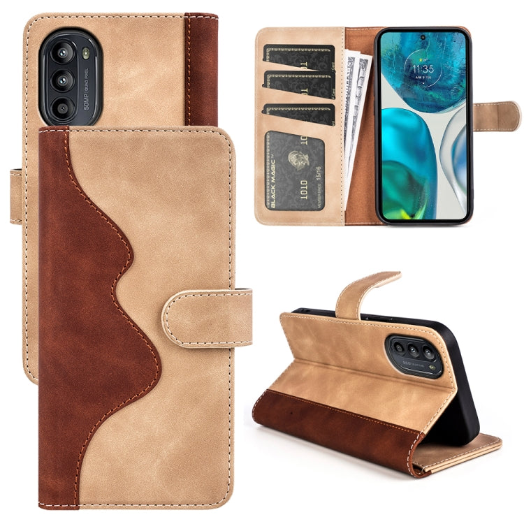 For Motorola Moto G52j 5G Stitching Horizontal Flip Leather Phone Case