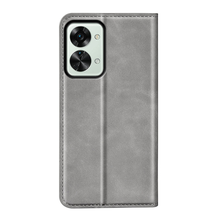 For OnePlus Nord 2T 5G Retro-skin Magnetic Suction Flip Leather Phone Case
