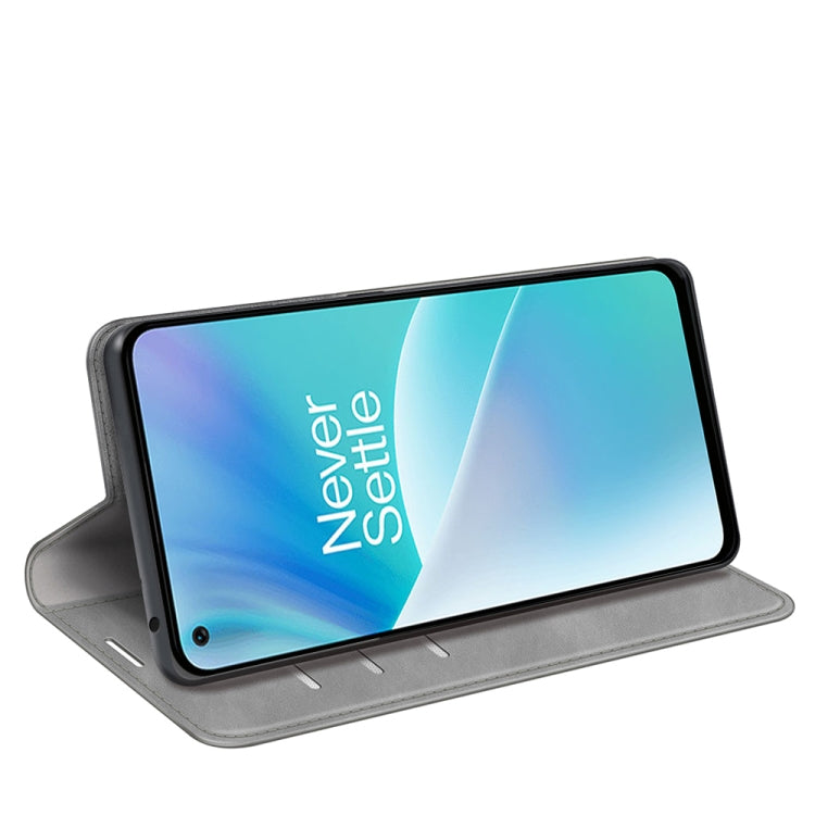 For OnePlus Nord 2T 5G Retro-skin Magnetic Suction Flip Leather Phone Case