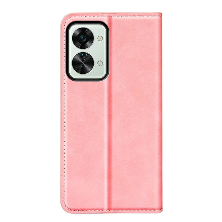 For OnePlus Nord 2T 5G Retro-skin Magnetic Suction Flip Leather Phone Case