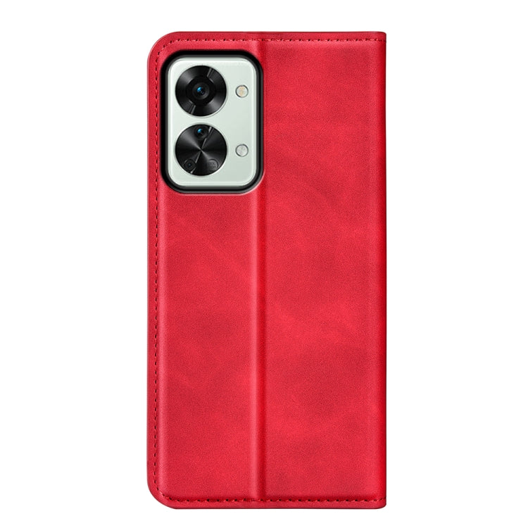 For OnePlus Nord 2T 5G Retro-skin Magnetic Suction Flip Leather Phone Case